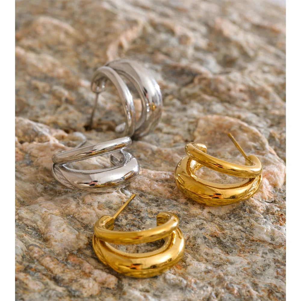 Simone Layered Hoop Earrings