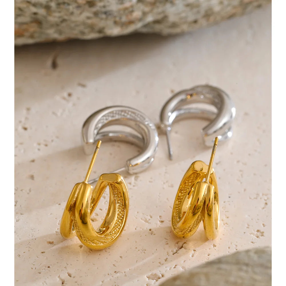 Simone Layered Hoop Earrings