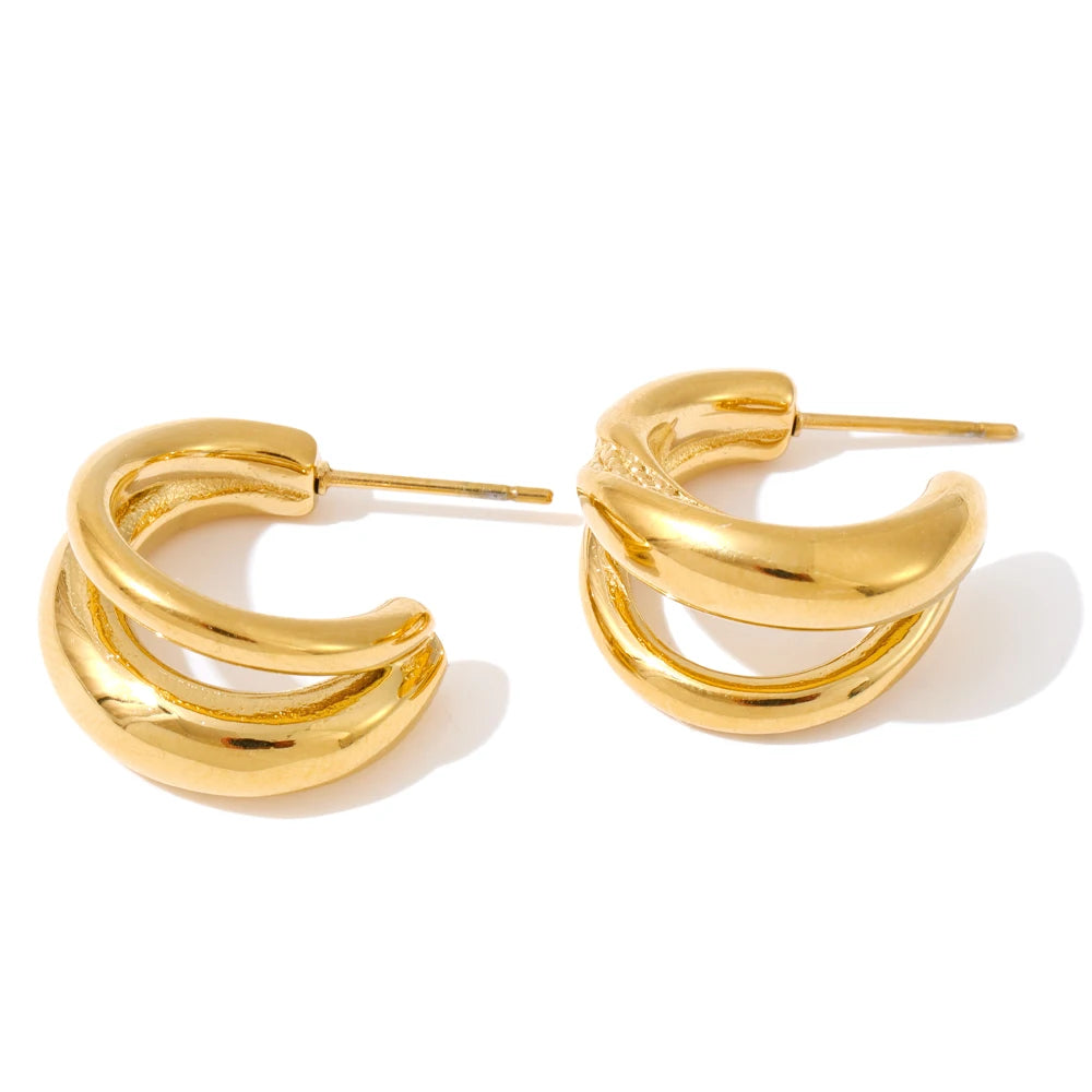 Simone Layered Hoop Earrings
