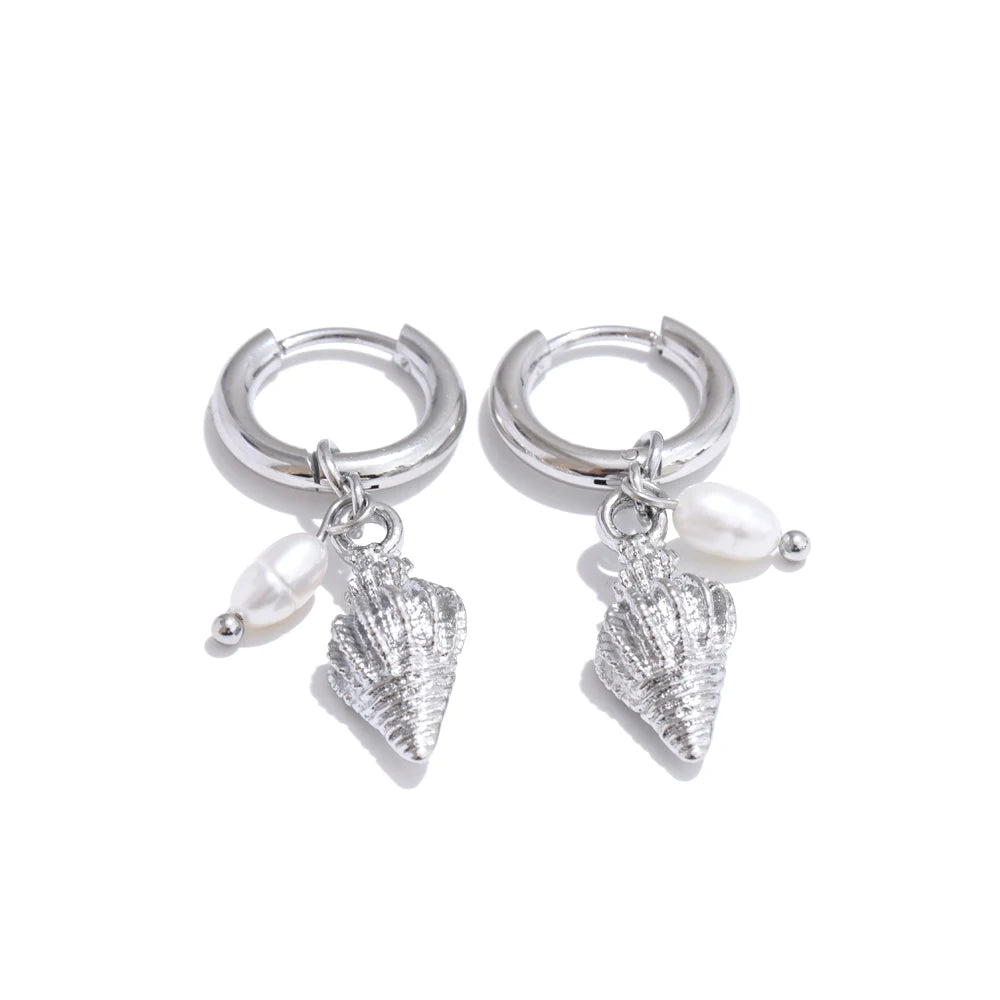Marine Charm Hoop Earrings