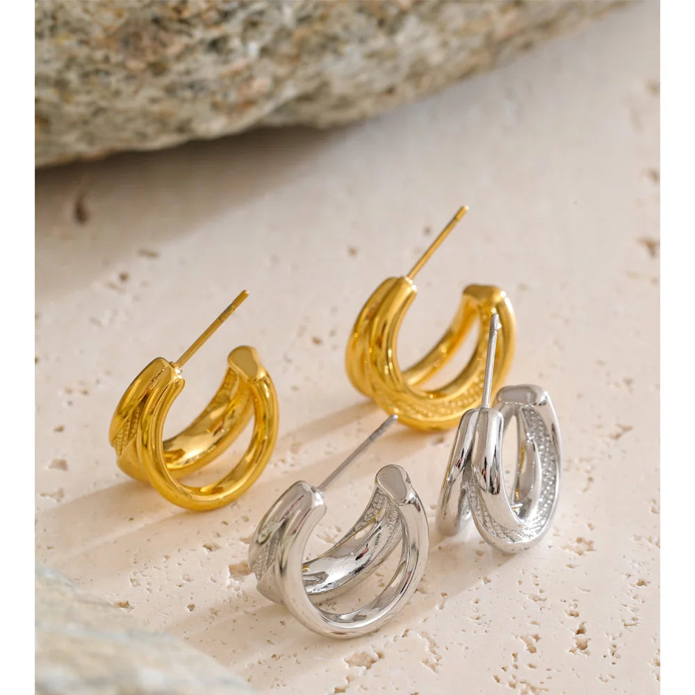 Simone Layered Hoop Earrings