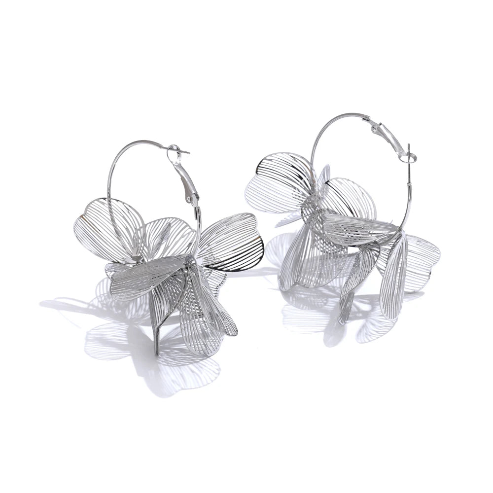 Florentina Gold Filigree Hoop Earrings