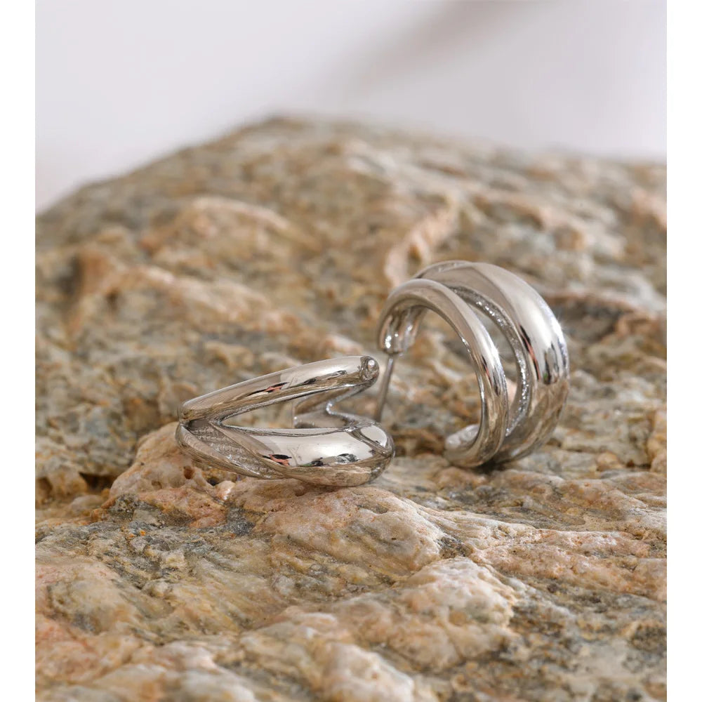 Simone Layered Hoop Earrings