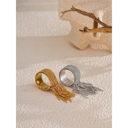 Seraphina Gold Tassel Ring
