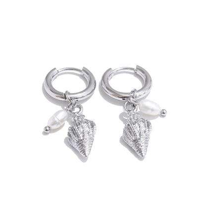 Marine Charm Hoop Earrings