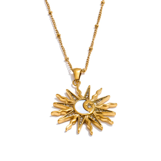 Celestia Sun & Moon Pendant Necklace