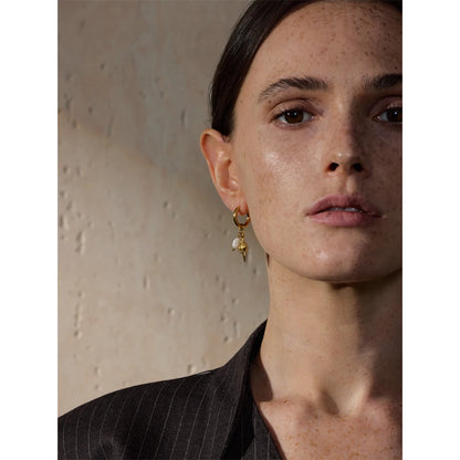 Marine Charm Hoop Earrings