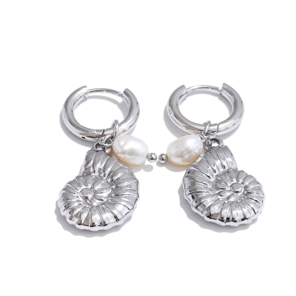 Marine Charm Hoop Earrings