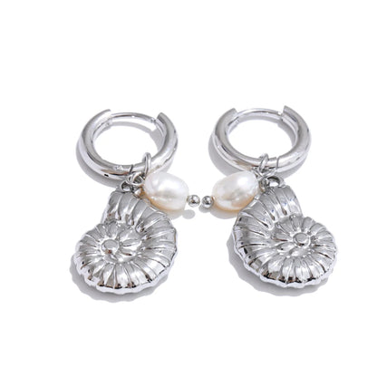 Marine Charm Hoop Earrings