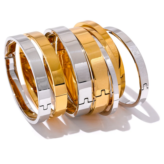 Axis Classic Gold Hinged Bangle