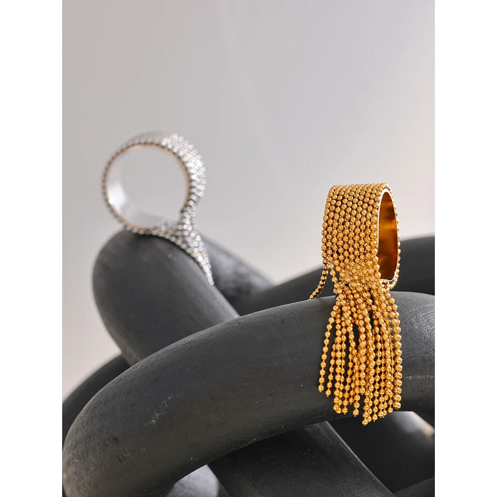 Seraphina Gold Tassel Ring