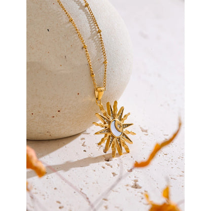Celestia Sun & Moon Pendant Necklace
