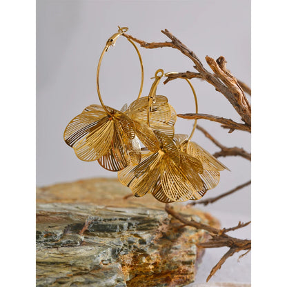 Florentina Gold Filigree Hoop Earrings