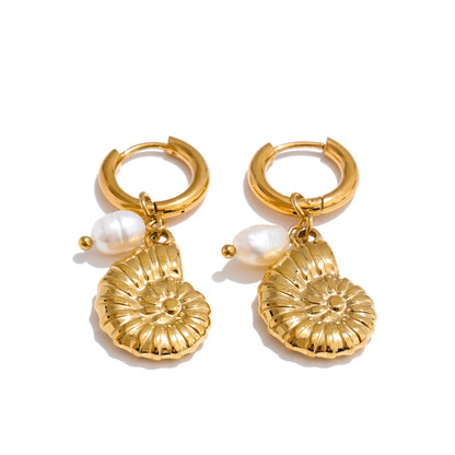 Marine Charm Hoop Earrings