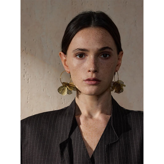 Florentina Gold Filigree Hoop Earrings